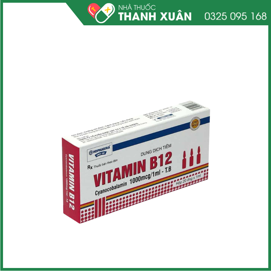 Dung dịch tiêm Vitamin B12 HDpharma điều trị các bệnh về máu